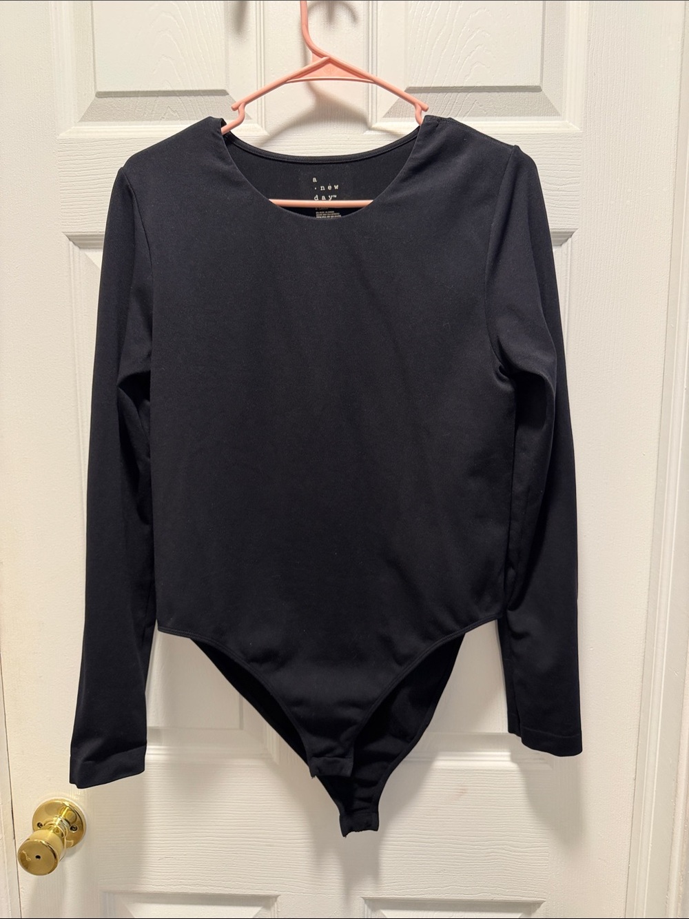 Target A New Day XL Black Long Sleeve Bodysuit